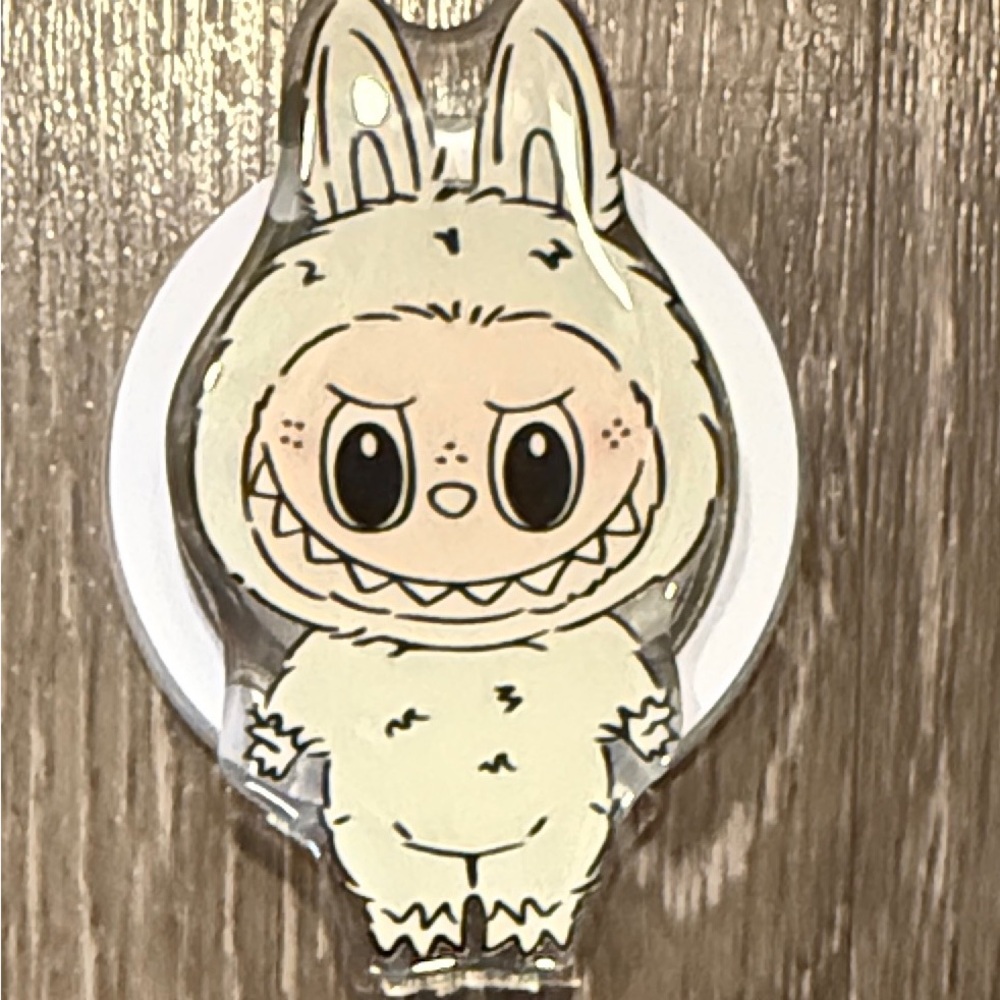 Labubu magnetic phone grip beige